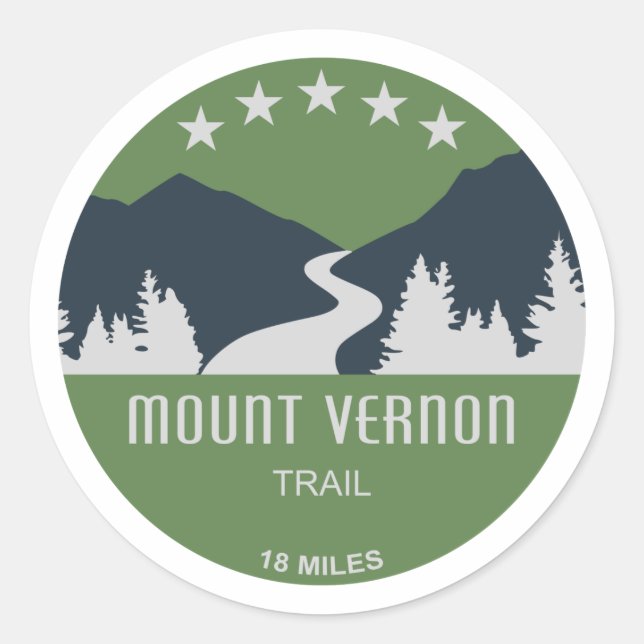 Mount Vernon Trail Classic Round Sticker (Front)