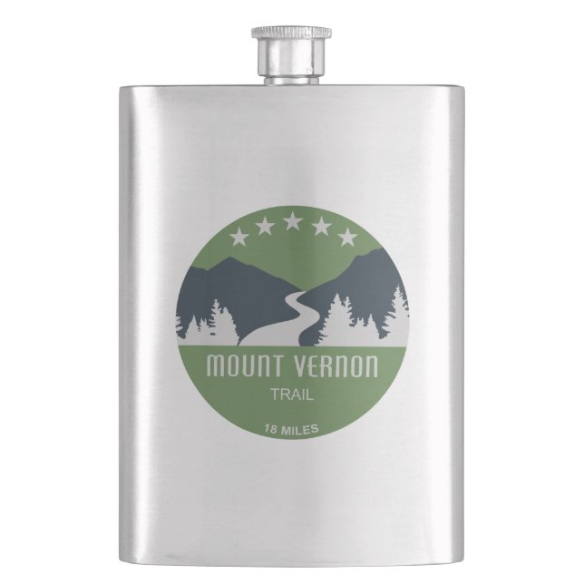Mount Vernon Trail Hip Flask (Front)