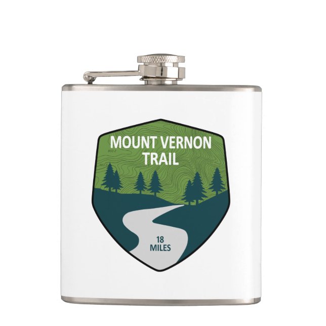 Mount Vernon Trail Hip Flask (Front)