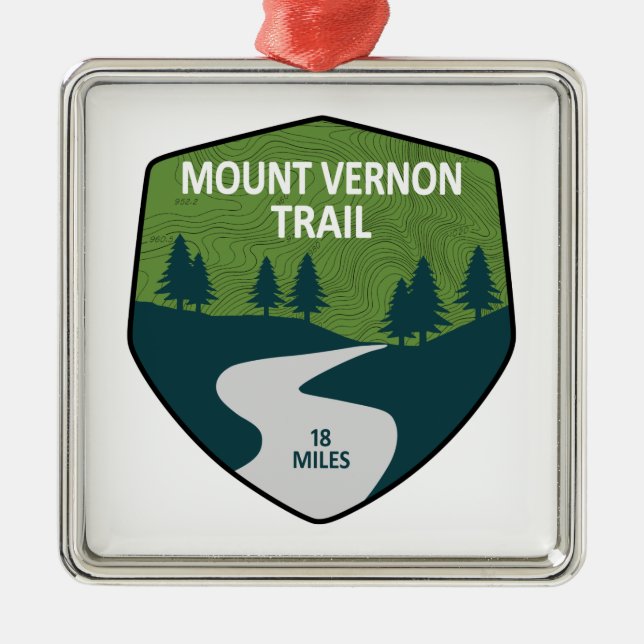 Mount Vernon Trail Metal Ornament (Front)