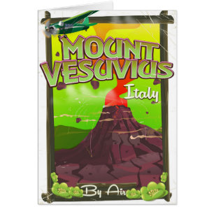 Mount Vesuvius Italian cartoon volcano
