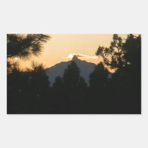Mount Washington At Sunset Rectangular Sticker