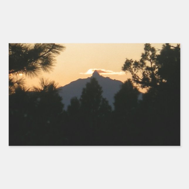 Mount Washington At Sunset Rectangular Sticker (Front)