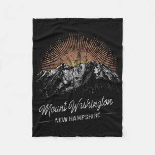 Mount Washington Mountains New Hampshire Hiking Vi Fleece Blanket