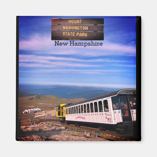 Mount Washington New Hampshire Square Magnet (Front)