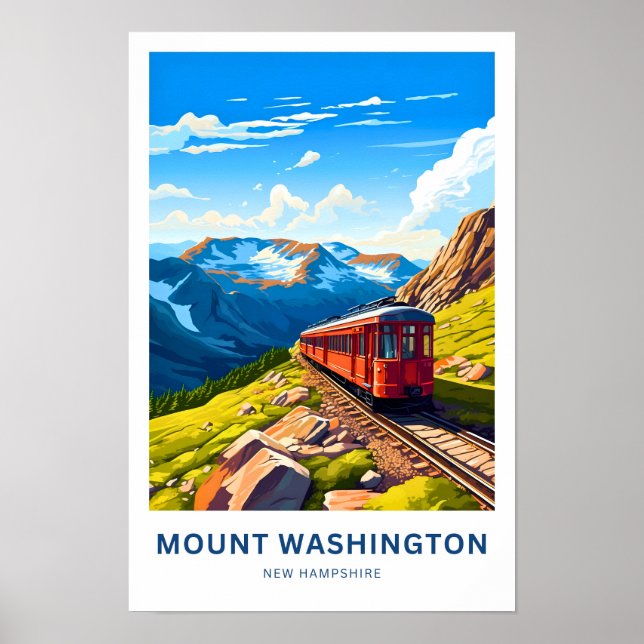 Mount Washington New Hampshire Travel Print (Front)