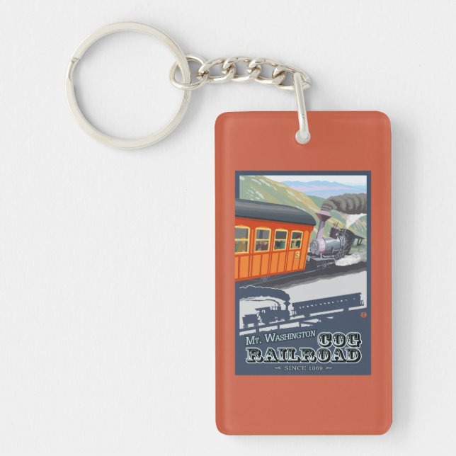 Mount Washington, New HampshireCog Railroad Key Ring (Front)