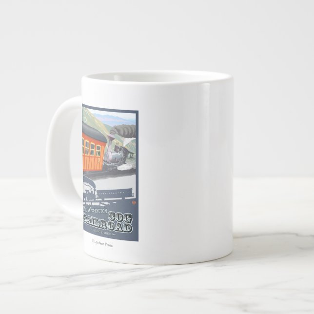 Mount Washington, New HampshireCog Railroad Large Coffee Mug (Front Left)