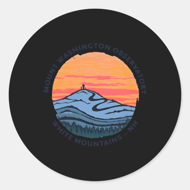 Mount Washington White Mountains Nh Classic Round Sticker (Front)