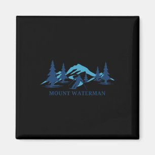Mount Waterman California Ski Resort Skiing Skier Magnet