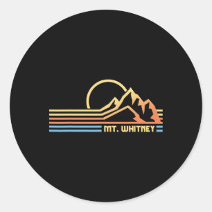 Mount Whitney California Hiking Hiker Climbing Classic Round Sticker