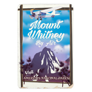 Mount Whitney, Classic California Travel poster Magnet
