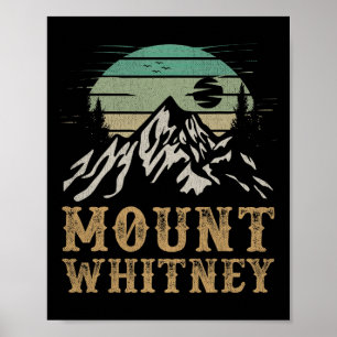 Mount Whitney National Park Merchandise Hiking Mt. Poster