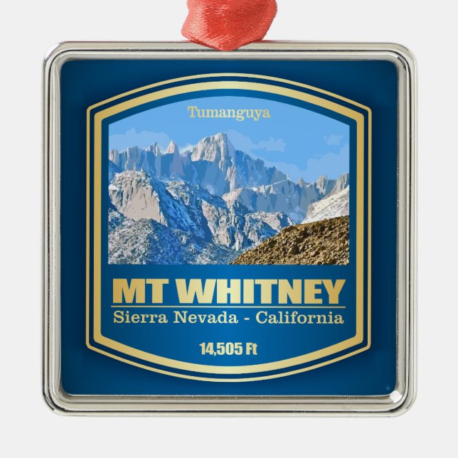 Mount Whitney (PF) Metal Ornament (Front)