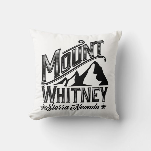 Mount Whitney Sierra Nevada Travel poster Cushion (Front)