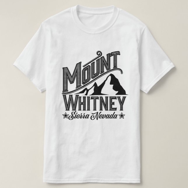 Mount Whitney Sierra Nevada Travel poster T-Shirt (Design Front)