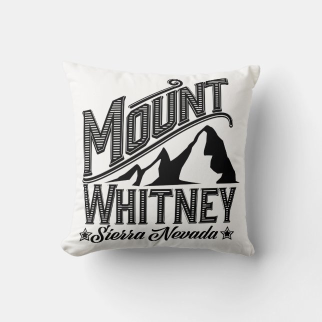 Mount Whitney Sierra Nevada Travel poster Two-Tone Cushion (Front)
