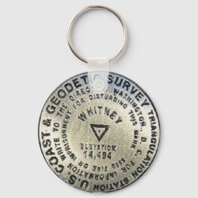 Mount Whitney Summit Benchmark Key Ring (Front)