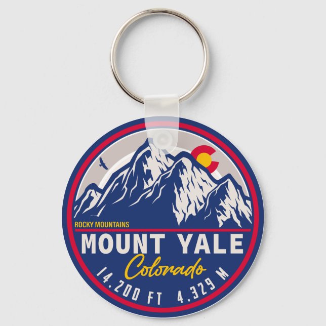 Mount Yale Colorado - 14ers fourteener hiking Key Ring (Front)