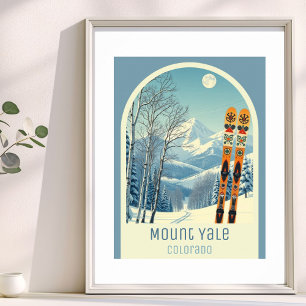 Mount Yale Colorado ski resort Poster