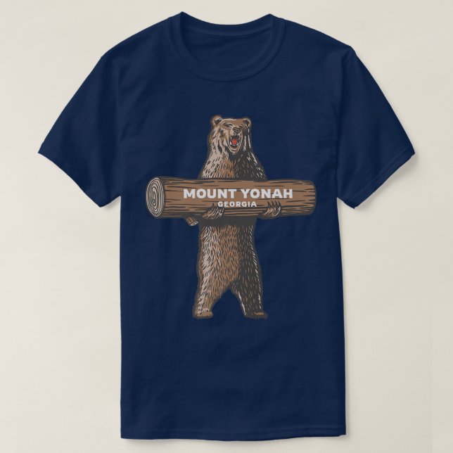 Mount Yonah Georgia GA Growling Bear Vacation Souv T-Shirt (Design Front)