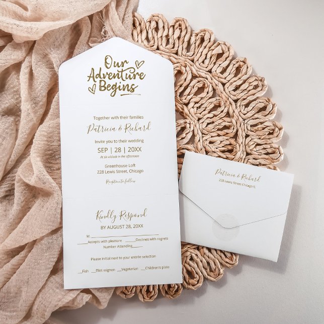 Mountain Adventure Begins All-in-One Wedding Card (Creator Uploaded)
