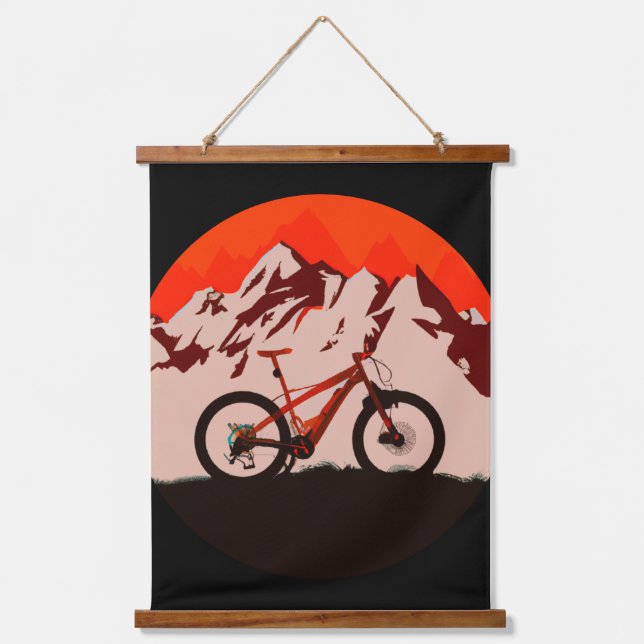 Mountain Adventure Bike Hanging Tapestry (Front)