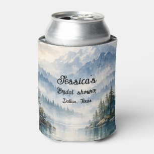 Mountain Adventure Boho Lake Bridal shower Can Cooler