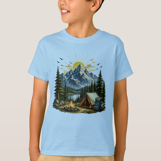 Mountain Adventure Camping Nature T-Shirt (Front)