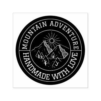 Mountain Adventure | Handmade with Love Custom Self-inking Stamp