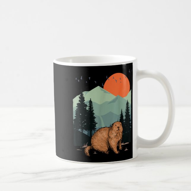 Mountain Adventure Landscape Sunset Wild Rodents G Coffee Mug (Right)