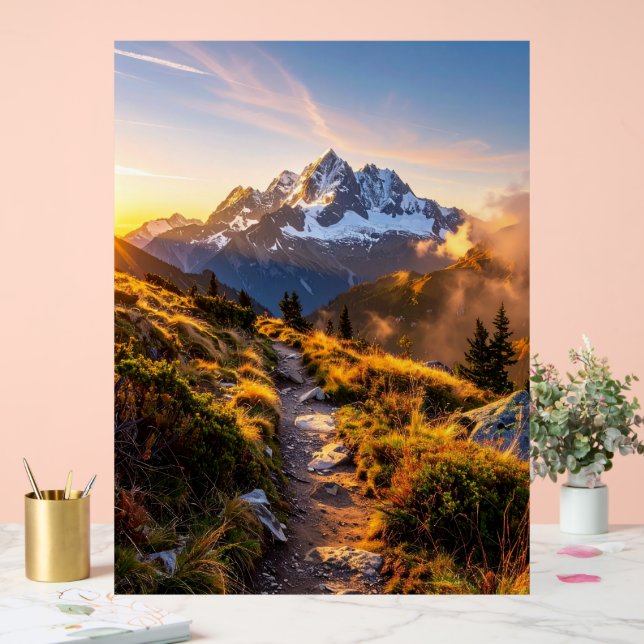 Mountain Adventure Sunrise Poster (Wedding)