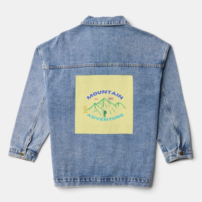 Mountain Adventure T-Shirt Denim Jacket (Back)