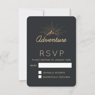 Mountain Adventure Typography RSVP Card