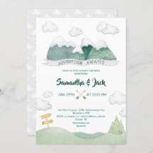 Mountain Adventures Baby Shower Invitation