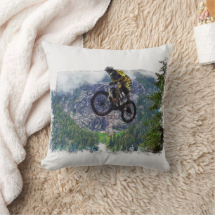 Mountain Air BMXer - BMX Rider  Cushion
