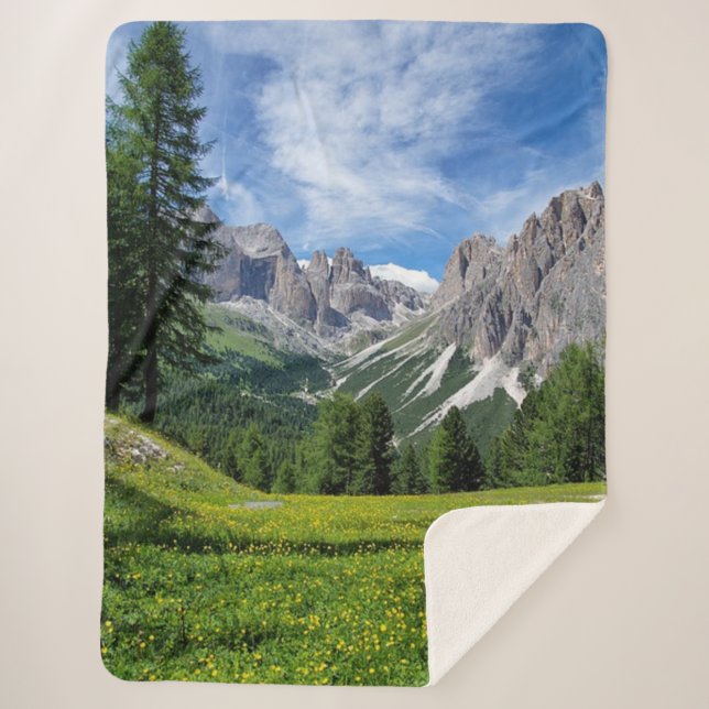 Mountain, Alps, scenic photo in Italy Sherpa Blanket (Front)
