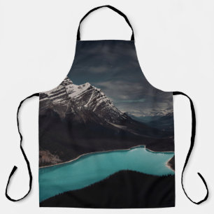 MOUNTAIN ALPS SURROUNDING BODY OF WATER APRON
