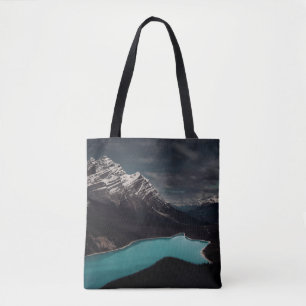 MOUNTAIN ALPS SURROUNDING BODY OF WATER TOTE BAG