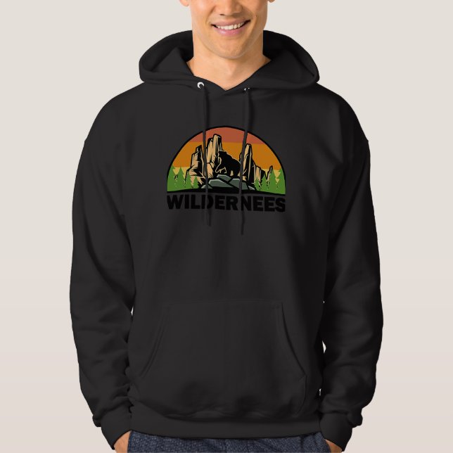 Mountain and Forest Scene  121 Hoodie (Front)