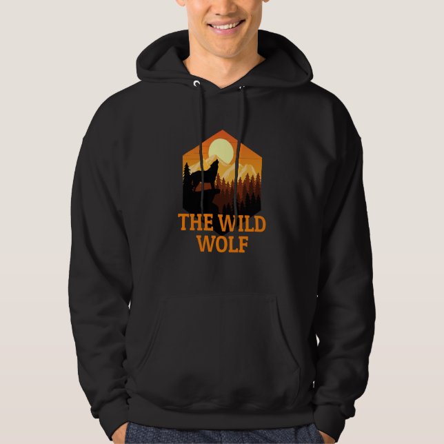 Mountain and Forest Scene Silhouette  59 Hoodie (Front)