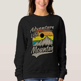 Mountain and Forest Scene Silhouette  60 Sweatshirt