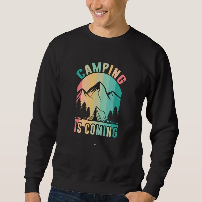Mountain and Forest Scene Silhouette  72 Sweatshirt (Front)