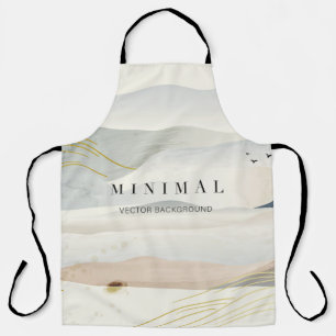 mountain and golden line arts background. Oriental Apron