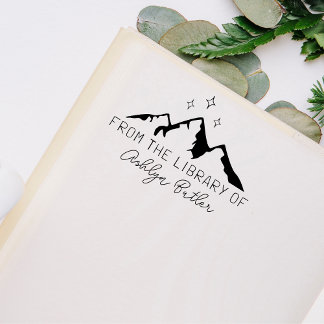 Mountain and Stars Book Self Inking Stamp