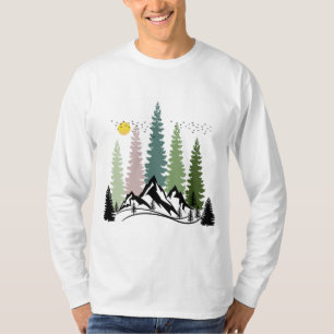 MOUNTAIN AND TREES CALM NATURE T-Shirt