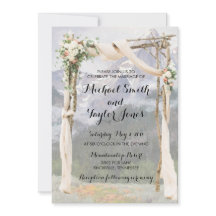 Mountain Arbor Park Outside Wedding Invitation
