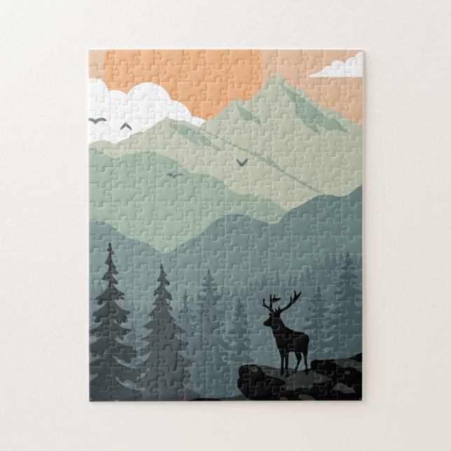Mountain Art Mountain Top Images Green Mountain Ph Jigsaw Puzzle (Vertical)
