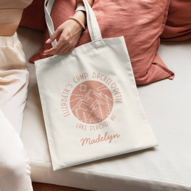Mountain Bachelorette Camp Bachelorette Glamping Tote Bag (Creator Uploaded)