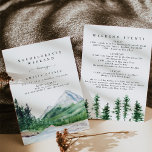 mountain bachelorette weekend itinerary invite<br><div class="desc">this mountain bachelorette weekend invitation features a beautiful watercolor scene, a fancy calligraphy font, a simple serif typeface. Customise this invite entirely to fit your event and needs. Simply select "personalise this template" to edit all wording. If further edits need to be made such as the background colour or location...</div>